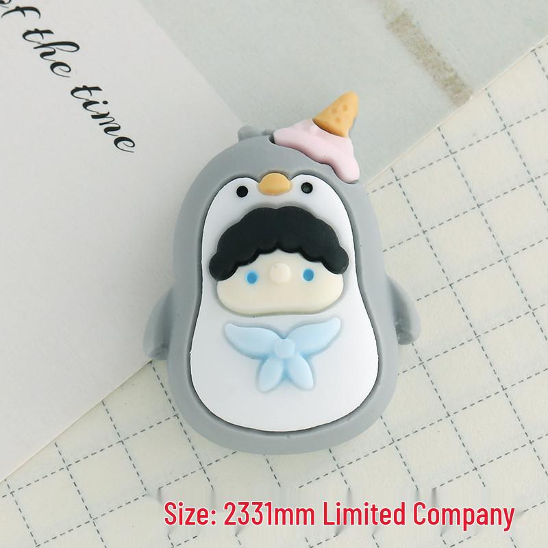 Popular Cute Cartoon Elf Series DIY Resin Accessories: Phone Case, Pendant, Hair Clip, Crocs серый