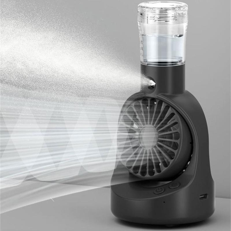 Small Desk Fan Powerful Spray Fan Small Pocket Fan Lightweight Rechargable Fan Misting Spray Fan Plastic Material