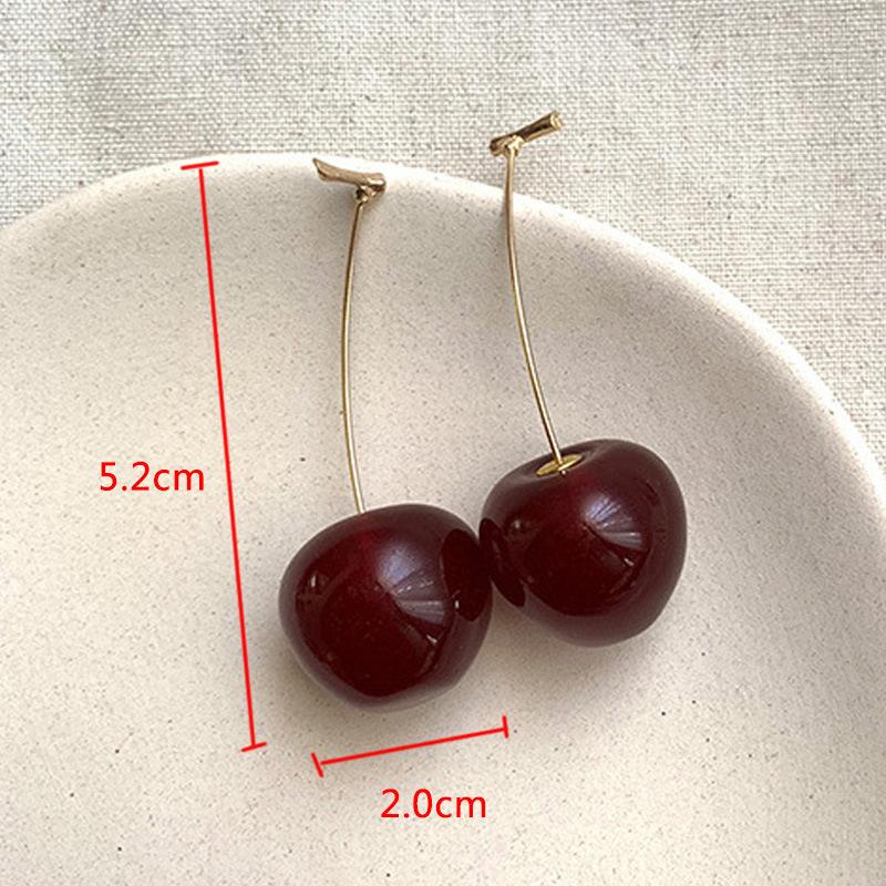 Trendy Sweet Lovely Cherry Cherries Cherries Earrings Pendant Fruit Earrings Red Cherry Earrings Charm Jewelry
