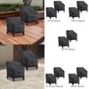 2Pcs Chair Covers Black Sturdy Gifts for Outdoor Furniture Oxford Cloth Heavy Duty Patio Furniture Cover Lounge Deep Seat Cover