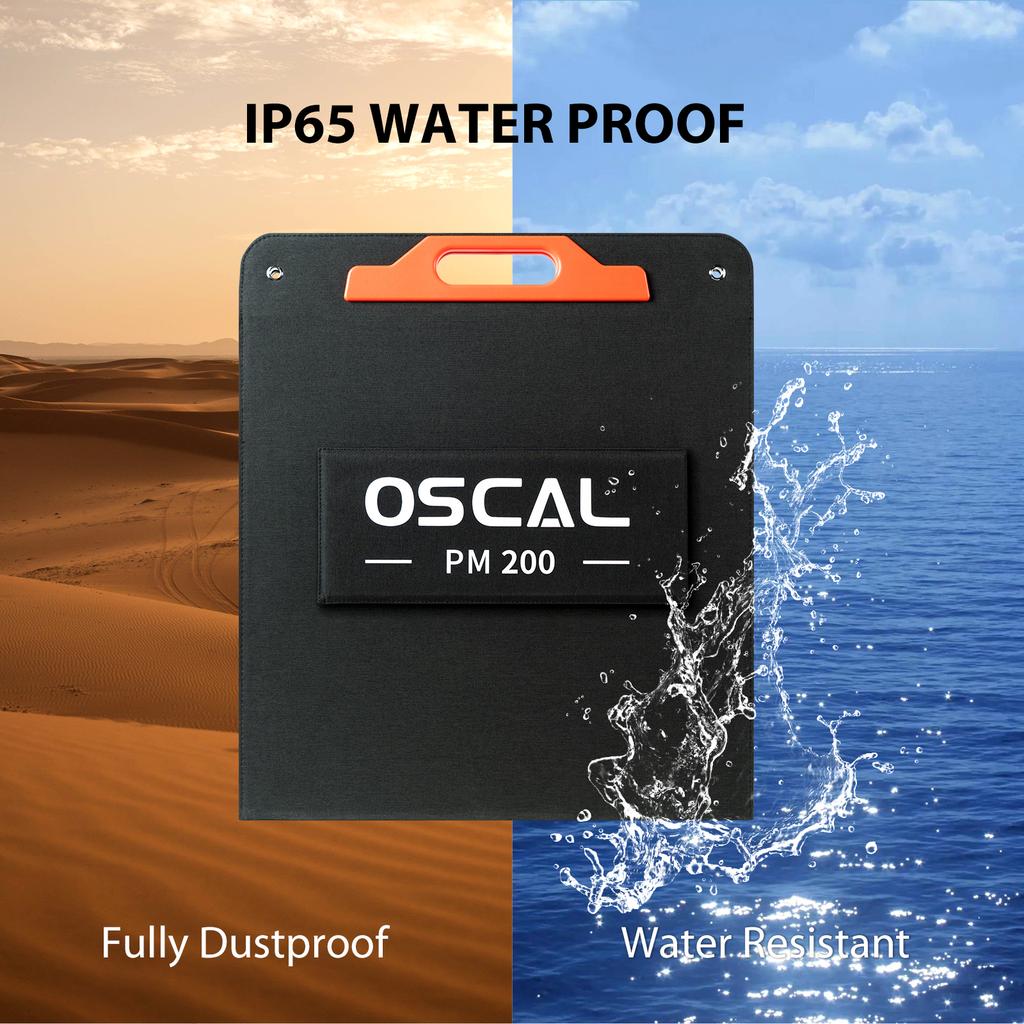 Oscal PM200 PRO Solar Panel Solar Generator Portable Power Station System Green Charging Foldable 200W Universal Panel