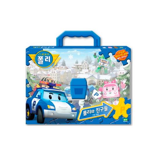 

ROBOCAR POLI Друзья Несут Набор Пазлов (14–36 шт.) / POLI Спасательная команда Большой переносной набор-пазл (42–72 шт.) - Сделано в Корее (3 варианта) #Friends Set