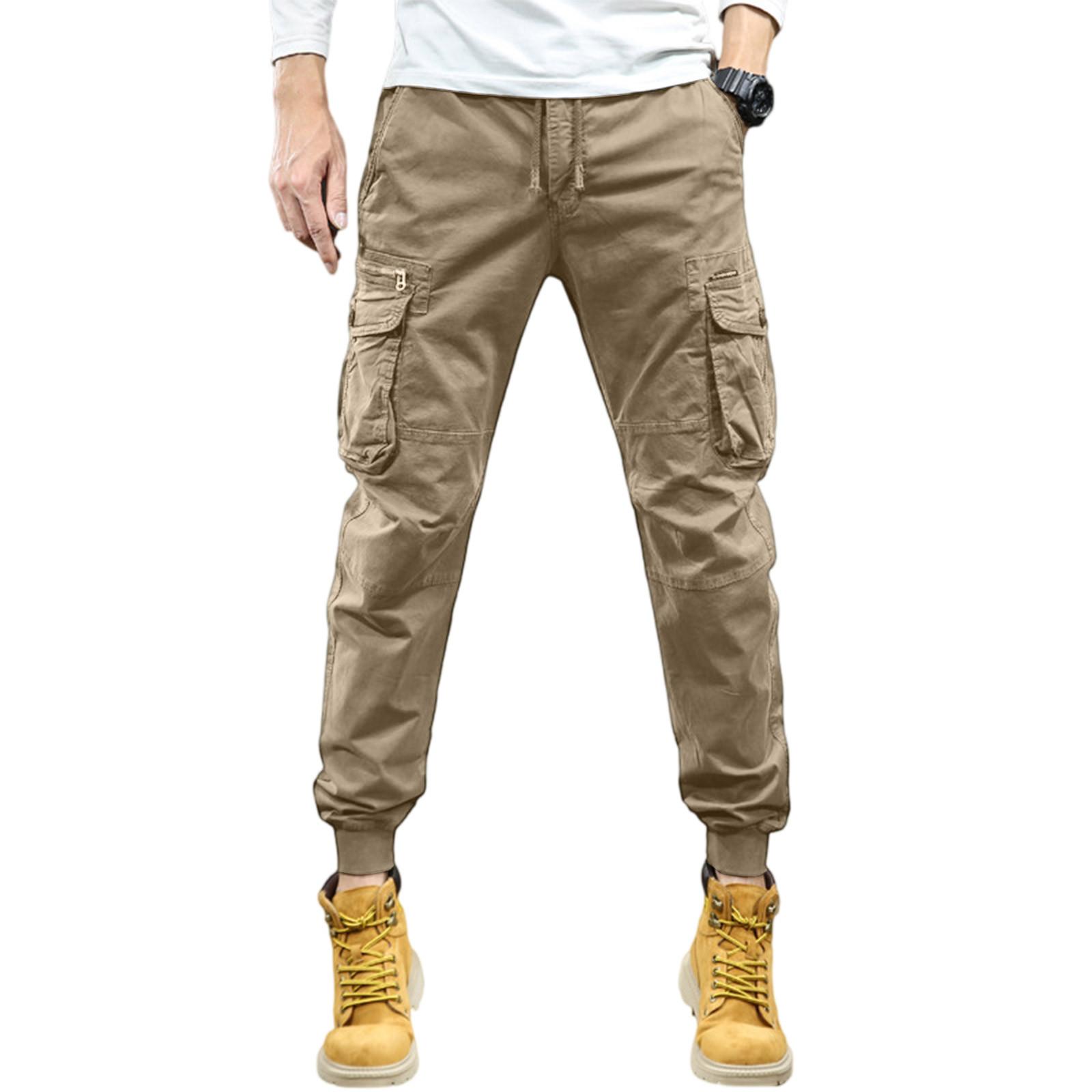 

Men s Sports Casual Jogging Trousers Lightweight Hiking Work Pants Outdoor Pant M хакі