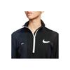 Nike x Sacai Color-Block Collared Half-Zip Long Sleeve Jacket Women Outerwear Black CD6308-010