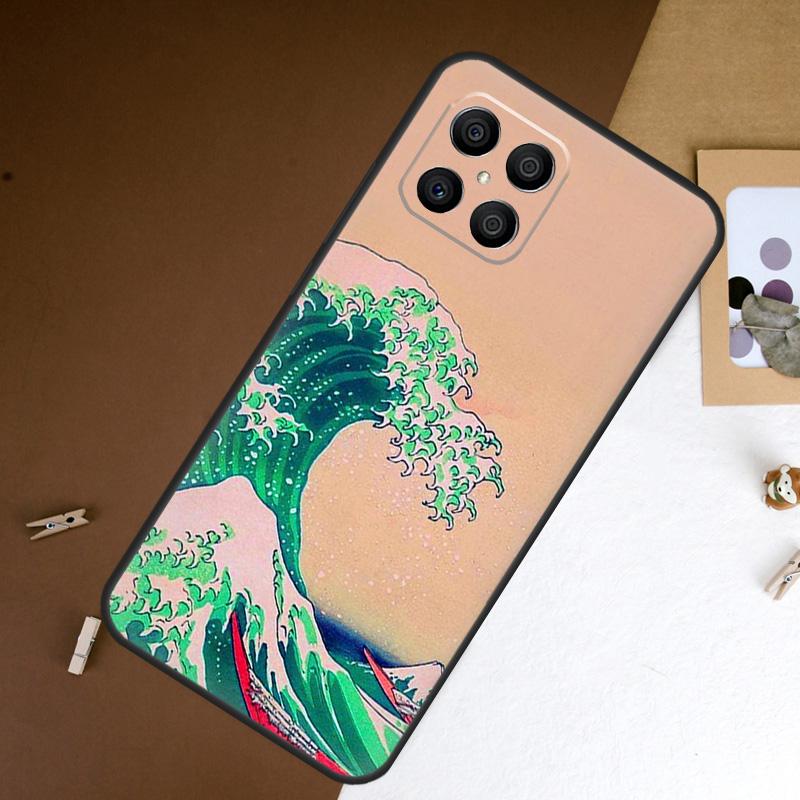 Japanese Great Wave of Kanagawa Case For Honor Magic 5 Lite Magic 6 Pro 50 70 90 X6 X7 X8 X9 8X X7a X6a X8a X9a X9b Cover