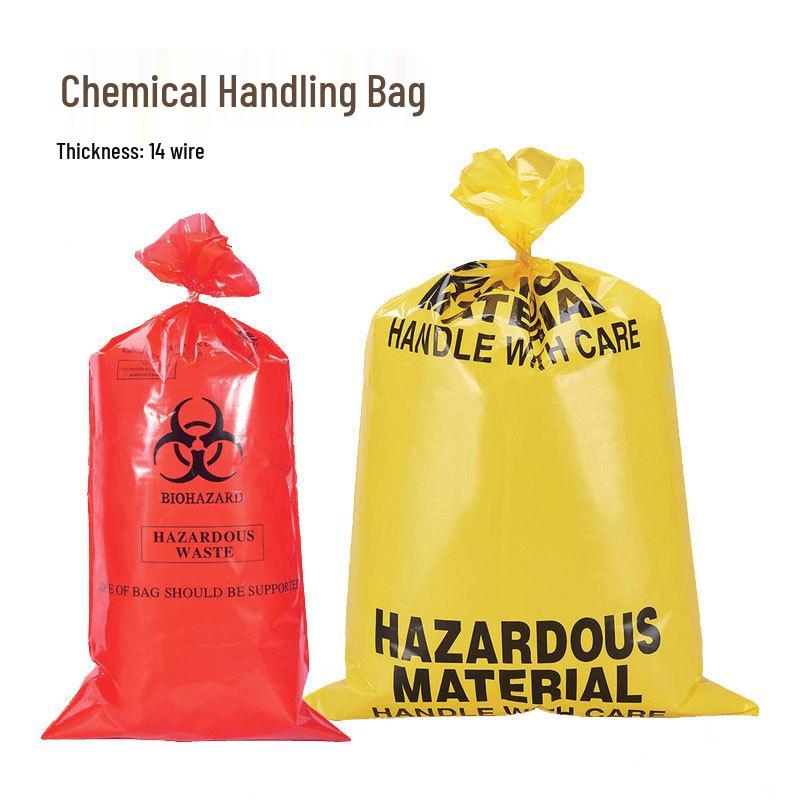 Autoclavable Red/Yellow Biohazard and Medical Waste Disposal Bags