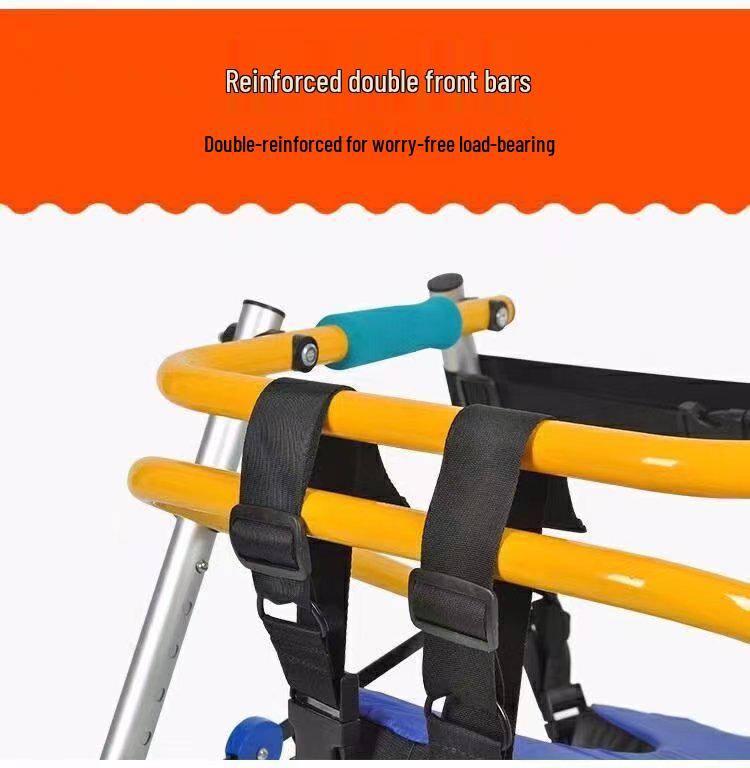 Four-Wheel Children's Walker for Lower Limb Rehabilitation