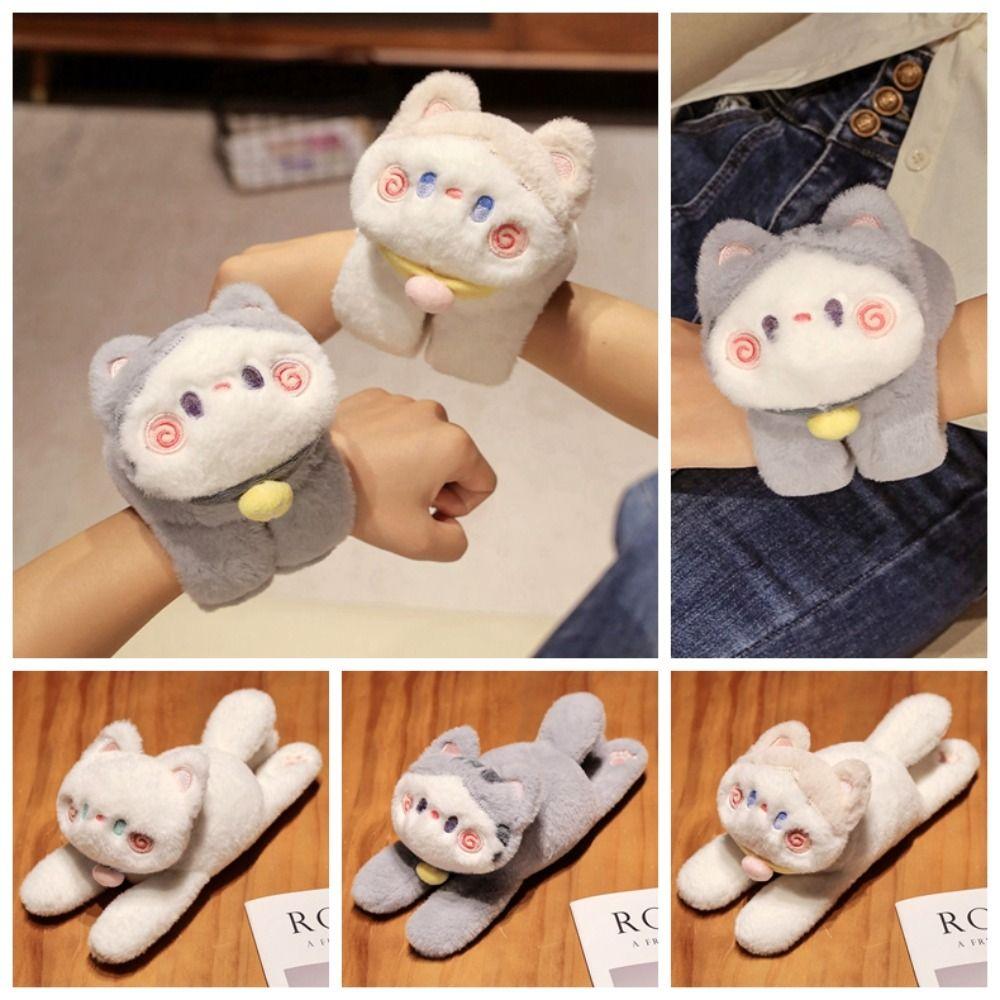 Plushies Animal Slap Snap Wrap Wristband Cat Cat Bracelet Plush Toy