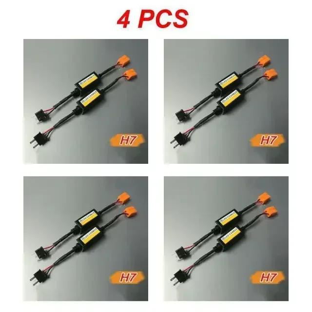 1~4PCS LED Canbus Decoder Car Headlights Error Free Resistor for SUV Fog Lights H4 H7 H1 H11 9006 9007 Adapter Anti-Flicker Tool