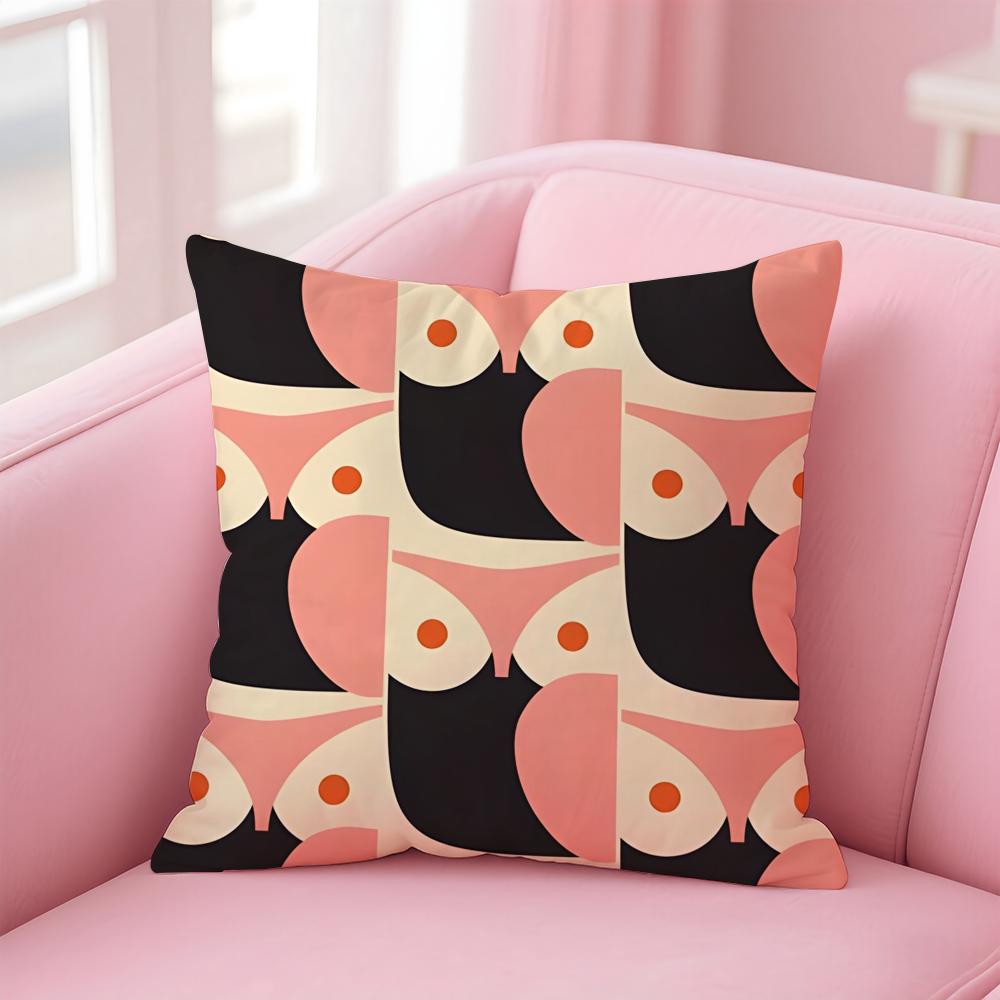 Эстетичное Искусство O-Orla Kiely Цветочный стебель Наволочка Противопылевой клещ Наволочка Невидимая молния Шелковистый короткий плюш Чехол для подушки дивана 20x20Inch