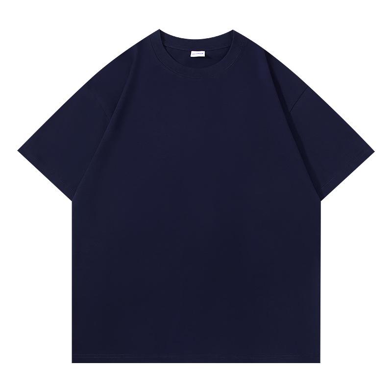 Heavy two-pin T-shirt summer loose men's half-sleeve large-size advertising shirt cultural shirt double yarn short sleeve
