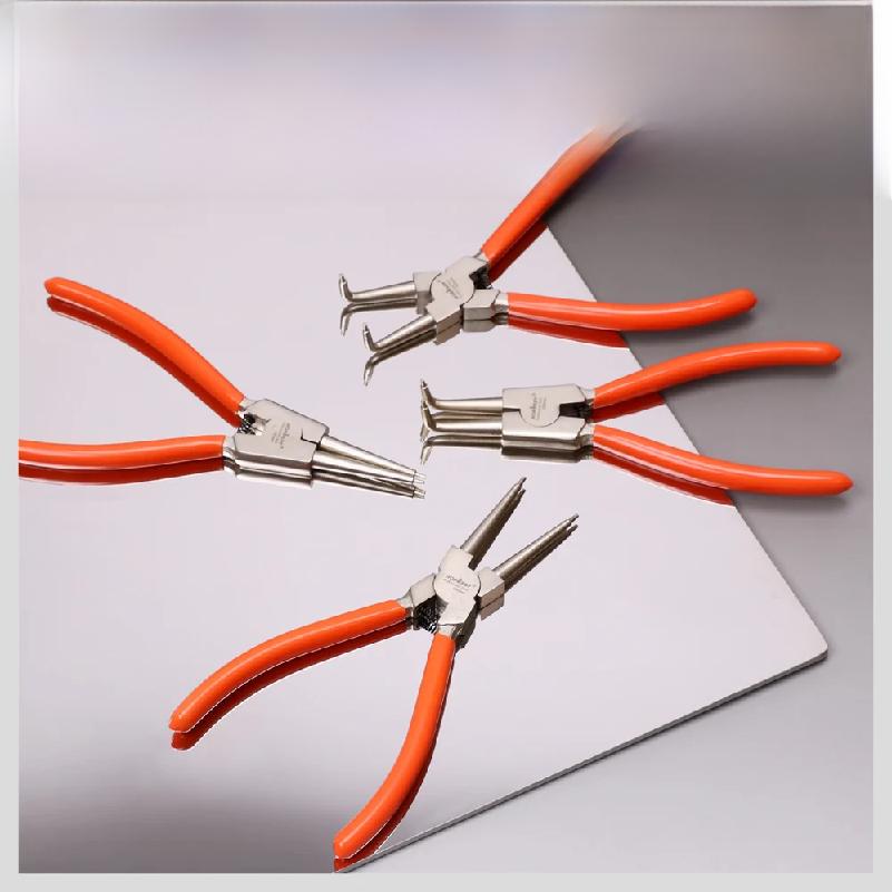 4Pcs 7" Circlip Pliers Set Internal / External / Bent / Straight Ring Remove Tools