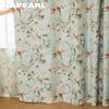 1PC NAPEARL Vintage Pastoral Green Floral-print Curtain Full Blackout Curtains for Bedroom Living Room Balcony Window for Home Decor