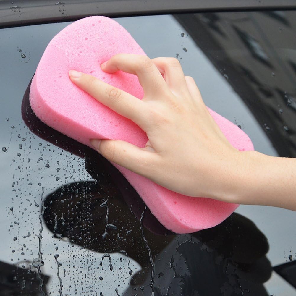 Lantee Large Sponges - Car Cleaning Supplies - Big 10 Pcs High Foam Cleaning Washing Sponge Pad For Car, Household Cleaning And Water Games