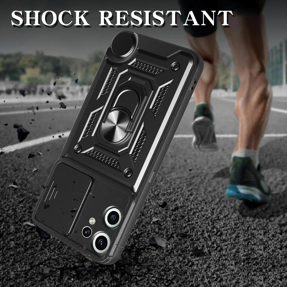 Armor Funda for Nothing CMF Phone 2 Pro Case Slide Camera Protection Ring Stand Holder Shockproof Back Cover Capa