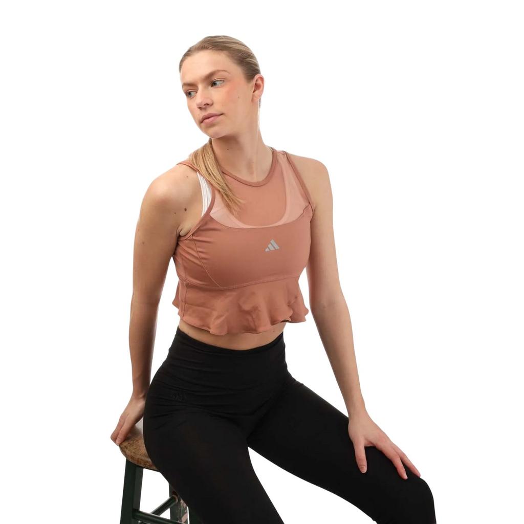 Adidas Womens/Ladies Collective Power Aeroready Frill Crop Top