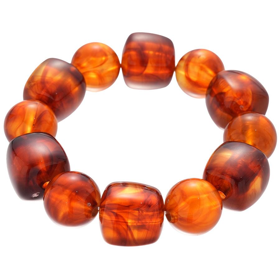 Acrylic Irregular Round Beaded Bracelet Personalized Fashion Simple Bracelet Versatile Niche High-end Jewelry Women