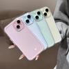 Luxury Clear Color Frame Phone Case For iPhone 17 Pro 16 15 14 13 12 11 17 Pro Max Shockproof Bumper Protective Soft Back Cover