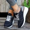 Neue Stilvolle Lässige Damen-Sportschuhe mit Schnürsenkeln, Gestickten Mustern, Dicken Sohlen, Großer Größe, Einzelne Schuhe
