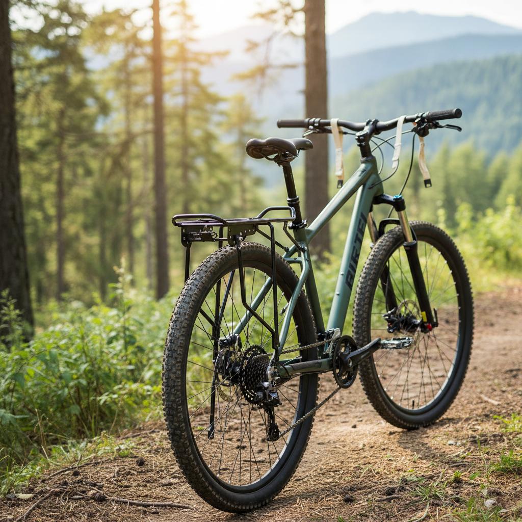 Mountain Bike Rear Rack 26-27.5 Inch Heavy Duty Solid Steel Universal Luggage Carrier with Anti Slip Design