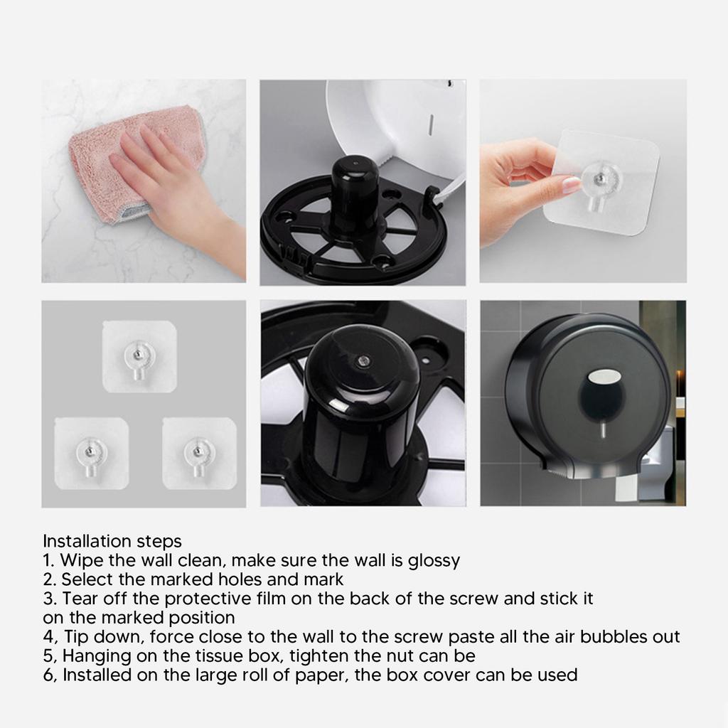 Single Roll Jumbo Tissue Dispenser Large Capacity Jumbo Toilet Paper Dispenser Punch  Wall Mount for Toilets for Bathrooms