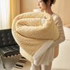 2026 new double-layer jacquard lint thickened air conditioner blanket, lamb lint nap blanket, milk lint sofa shawl blanket