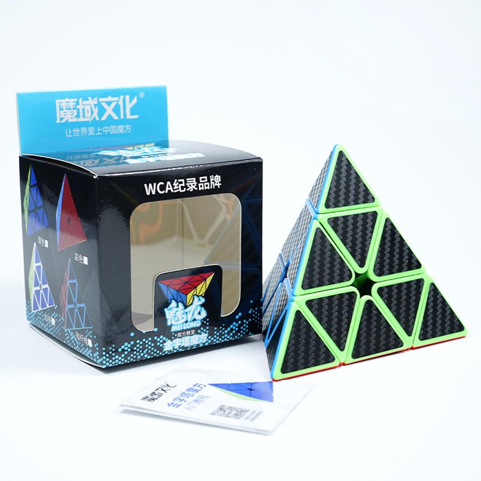 MFJS Moyu Carbon Fiber Sticker Magic Cube 2x2 3x3 4x4 5x5 Positive Pyrimid Megaminx Cubo Magico Children Kids Gift Toy St Practical Use