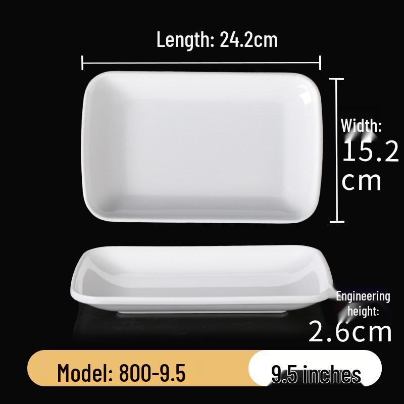 Xiangyuan White Melamine Rice Noodle Plate - Porcelain-Like Creative Hot Pot and Restaurant Tableware.