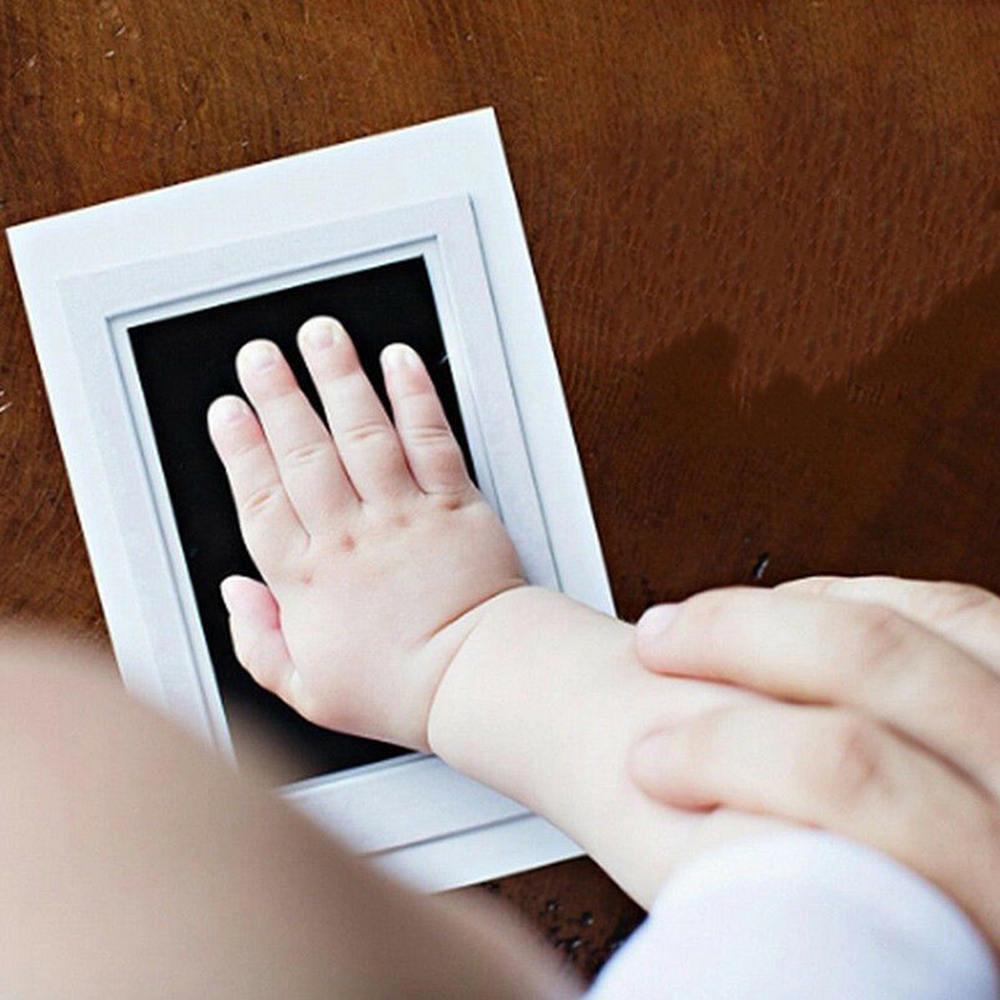 3 in 1 Large Safe Inkless/“Clean-Touch/”Handprint and Footprint Ink Pad with 2 Imprint Cards 100/% Non-Toxic /& Mess Free Safe for Newborn Baby and Toddlers(Black)