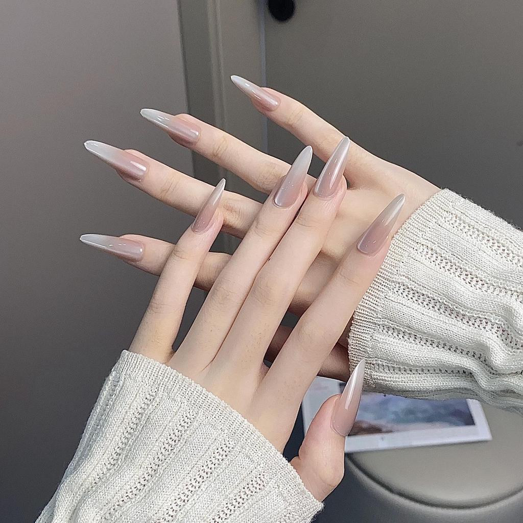Verlaufende Bernstein-Goldfolie Abnehmbare Nagelsticker - Herbst/Winter-Kollektion