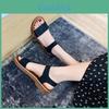 Casual Pu Flat Sandals With Water Drip Embellishments For Women