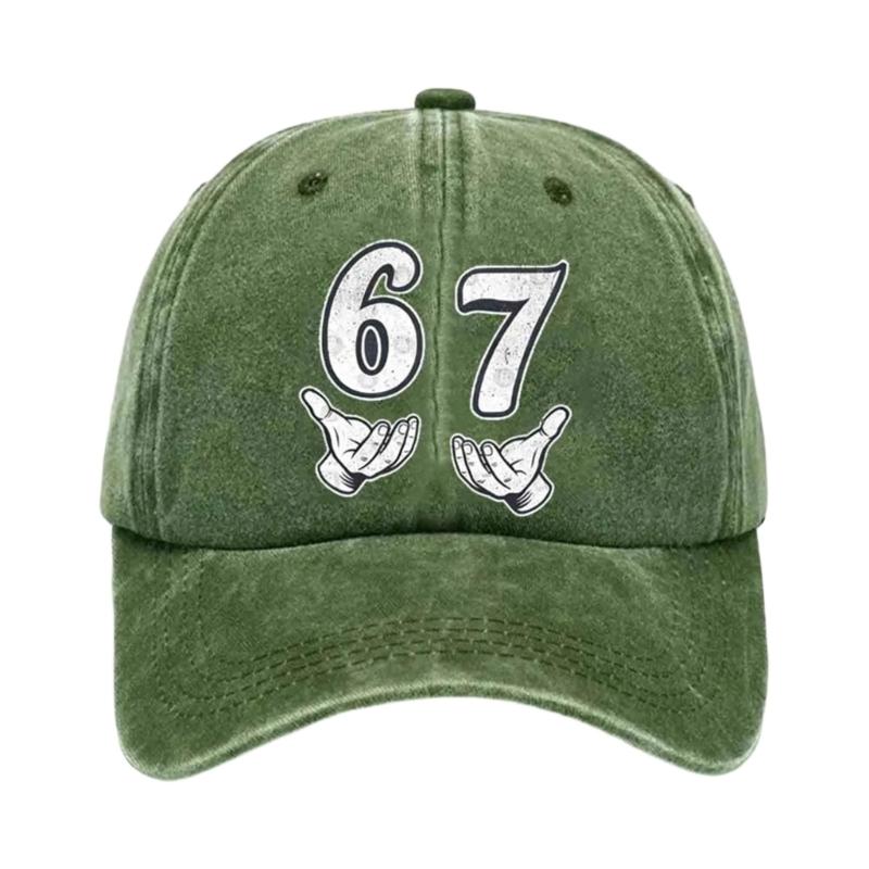 Sun Hat Cotton Baseball Cap 67 Print Breathable For Daily Use For Outdoor Activities