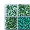 15 Colors Glass Beads Set for Bracelet Making Tube Kit Spacer Handcrafted DIY Craft