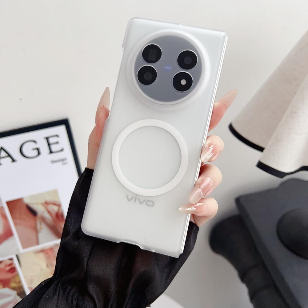 

Transparent and Translucent Magnet Adsorption Ring Case For VIVO X Fold 5 fold5 x fold 3 pro All-inclusive Camera Protect Cover vivo X Fold3