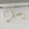 Popular Children'S Jewelry Set Dripping Butterfly Charm Pearl Bracelet Earrings Necklace Jewelry Women