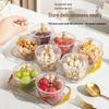 Multi-Grid Plastic Snack and Candy Dish for Home