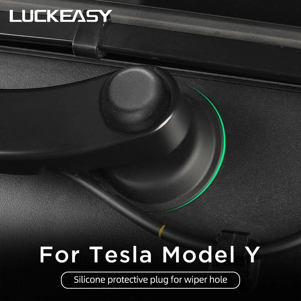 For Tesla Model Y -2023 Silicone Wiper Hole Protector Plugs Kit Car Accessories 2Pcs