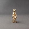 Collectible Brass Frog Ornament Mini Standing Metal Statue Antique Copper Decor for Office Table Gift Home Decor Free Shipping