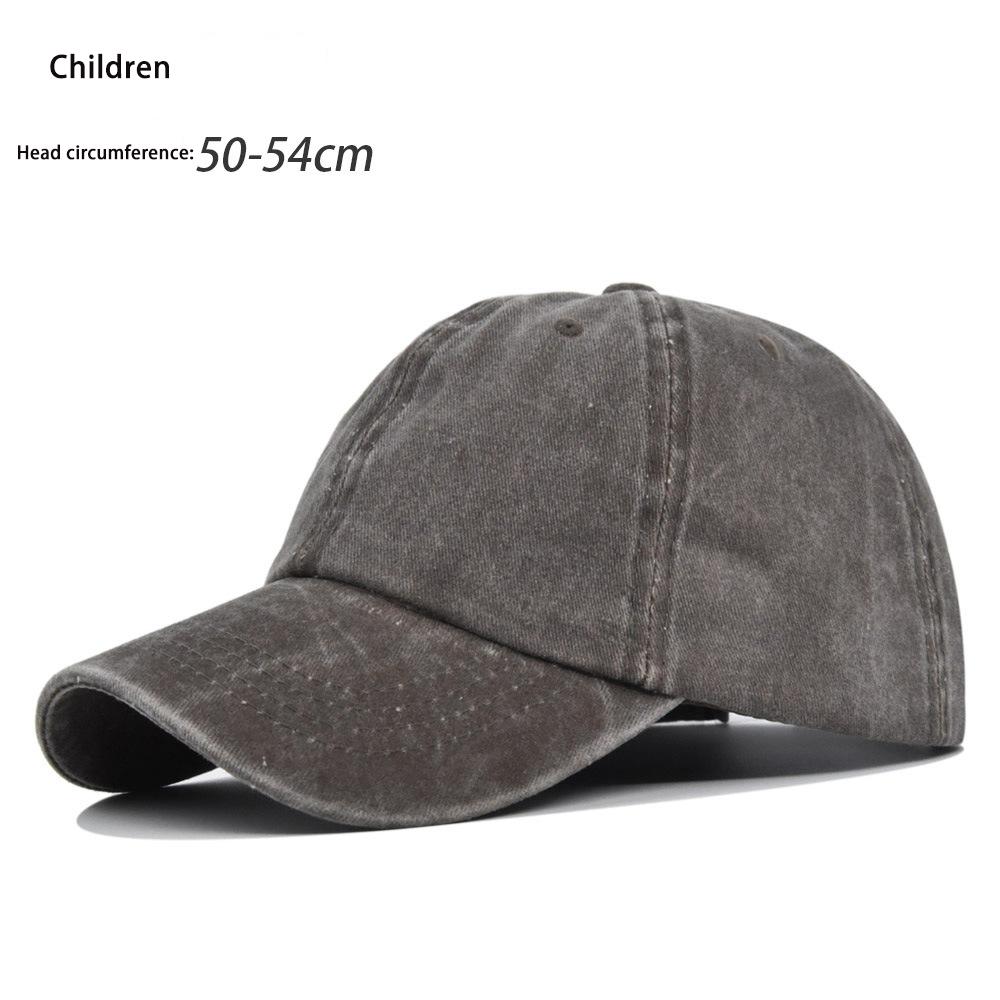 New Solid Children Summer Cap Women Ponytail Baseball Cap Hats Men Baseball Cap Cotton Outdoor Simple Vintage Visor Casual Cap