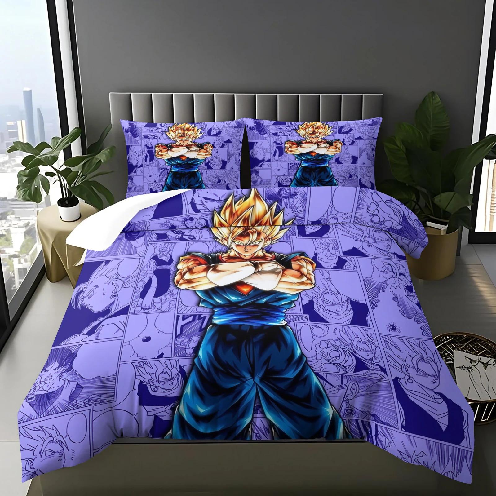 

Аниме Постельное белье D-Dragon-Ball Пододеяльник и наволочка Идеальное украшение для подростковой спальни, 1-2 шт. наволочки/комплекты AU Single(140x210cm)&set