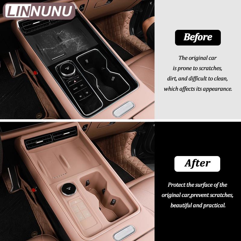 LINNUNU Pentru Chery Chirey Tiggo 9 2025 Accesorii Auto Panou de Control Schimbător de Viteze Interior Capac Decorativ Autocolant Pad Silicon