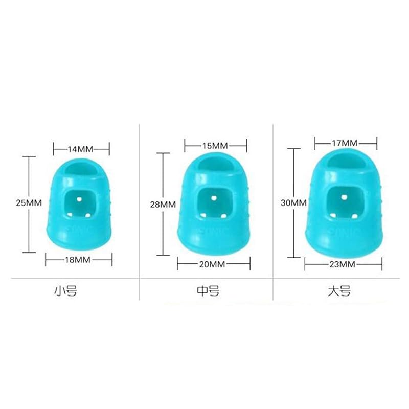 HJ Finger Cot Guitar Silicon Finger Sleeve Fingertip Protection Stringed Instruments For Practice (S, 10pcs)