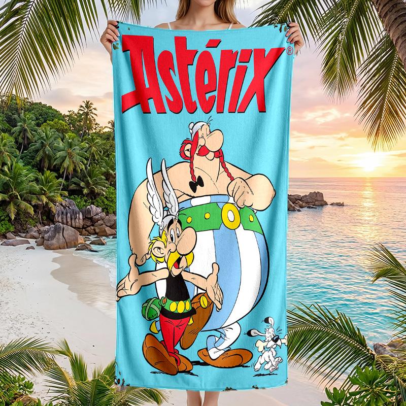 Asciugamano da Spiaggia Moda Asterix & Obelix Asciugamano Portatile Morbido Asciugatura Rapida per Nuoto Campeggio Vacanze