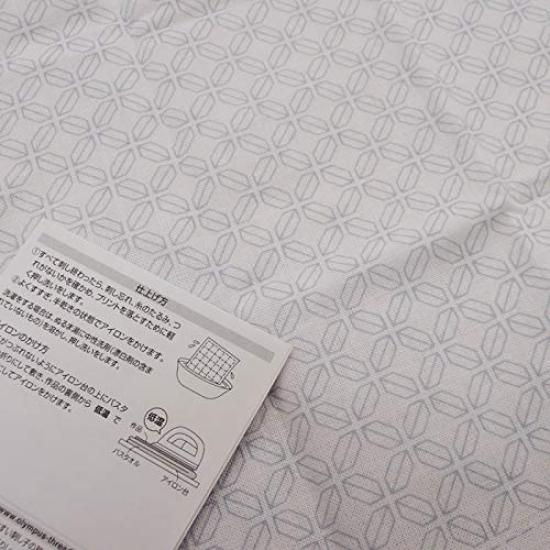 Olympus Sashiko Fabric Pack Sashiko Flower Dishcloth Square Seven Treasures design included sold separately - One-Stitch (White) H-1064 Water-soluble