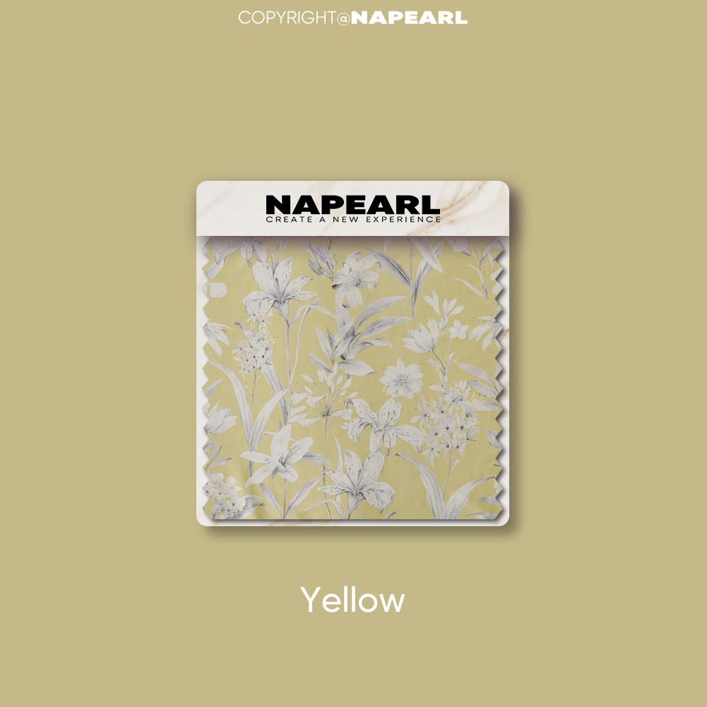 

1 шт. NAPEARL 70-80% затемняющие ретро цветочные шторы из полиэстера с принтом для спальни, гостиной, домашнего декора W100cm x L130cm жёлтый