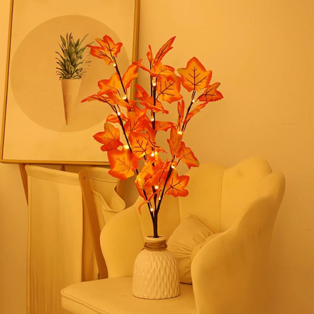 Maple Leaf Decorative Lights, With Lights That Glow, Battery-powered Artificial Maple Leaf Branch Lights,  Tabletop Decorative Lights, Suitable For
