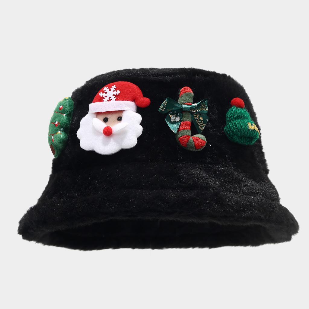 Winter Christmas Decor Fisherman Hat With Elf Theme For Casual Holiday Outfits