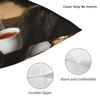 Funny Tea Time Mona Lisa Pillow Cover Custom Cushion Cover Kawaii Pillow Case For Couch Sofa Bedroom