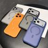 Luxury Matte Translucent for Magsafe Case for iPhone 17 16 15 14 13 12 Pro Max Magnetic Wireless Charge Shockproof Cover Funda
