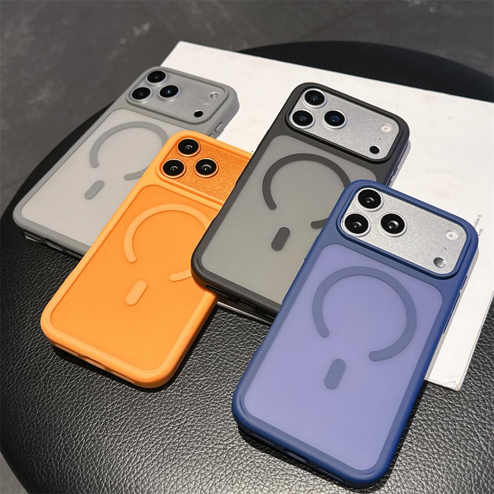 Luxury Matte Translucent for Magsafe Case for iPhone 17 16 15 14 13 12 Pro Max Magnetic Wireless Charge Shockproof Cover Funda